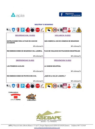 Boletín seguridad nº 33