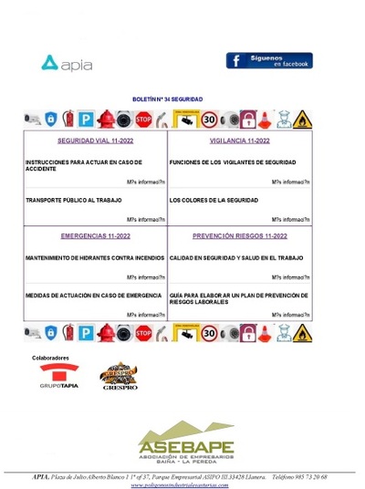 Boletín seguridad nº 34