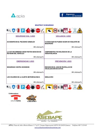 Boletín seguridad nº 36
