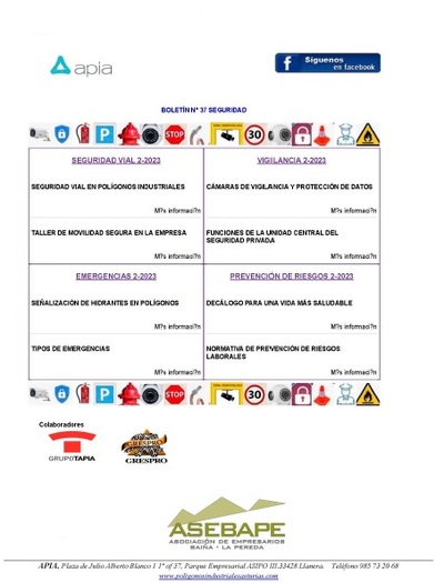 Boletín seguridad nº 37