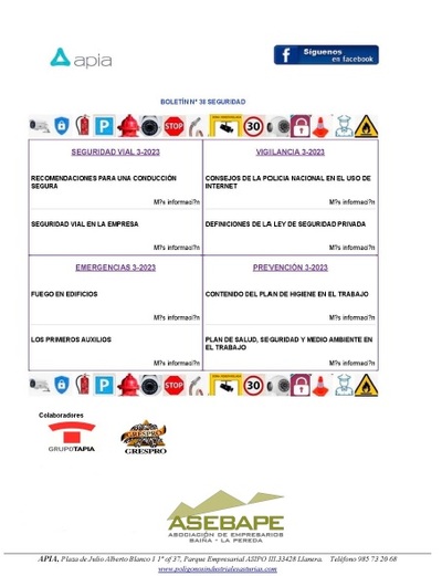 Boletín seguridad nº 38