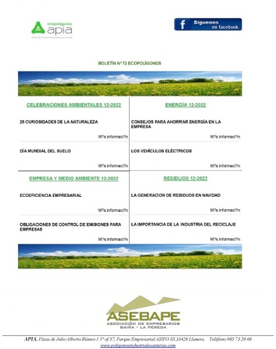 Boletín Ecopolígonos Nº 72