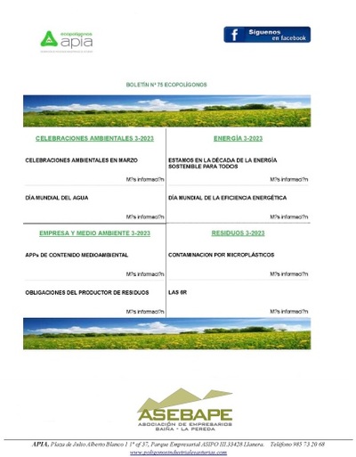 Boletín Ecopolígonos Nº 75
