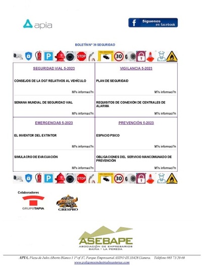 Boletín seguridad nº 39