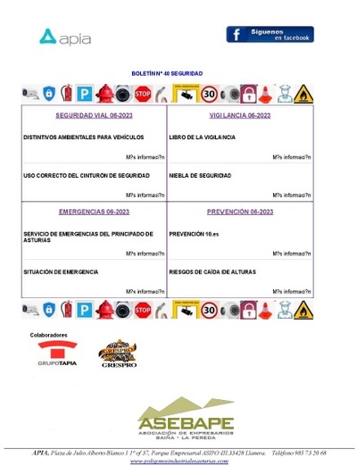 Boletín seguridad nº 40