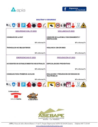 Boletín seguridad nº 41
