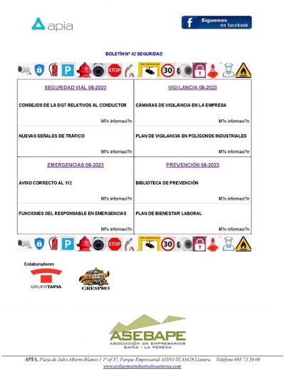 Boletín seguridad nº 42
