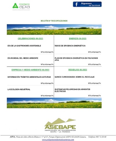 Boletín Ecopolígonos Nº 78